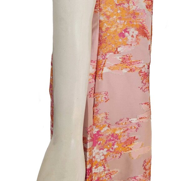 ST. JOHN PINK WASHED BOUQUET JACQUARD DRESS (6) - Picture 4 of 10